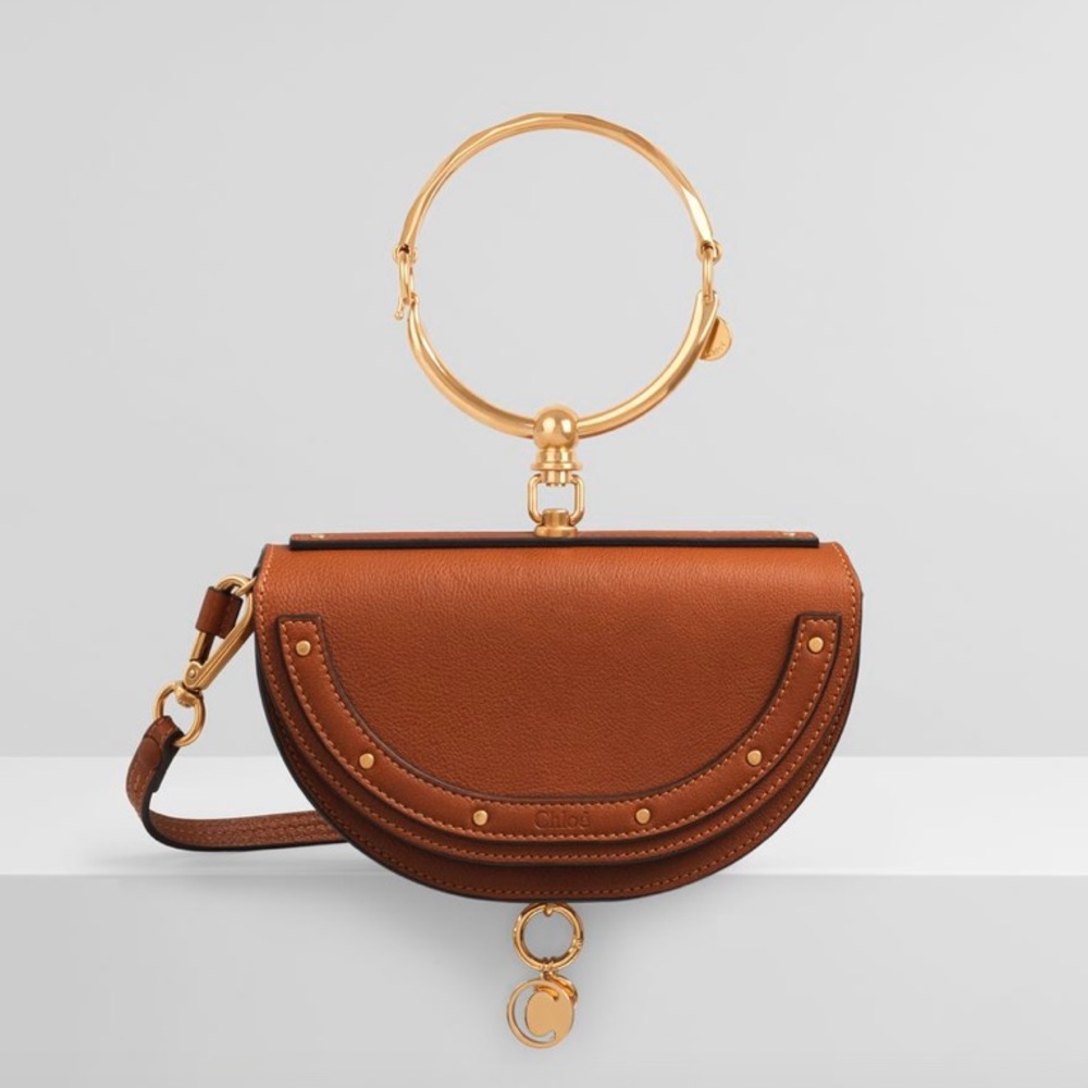 SOLD! Small Nile minaudière smooth calfski Brown